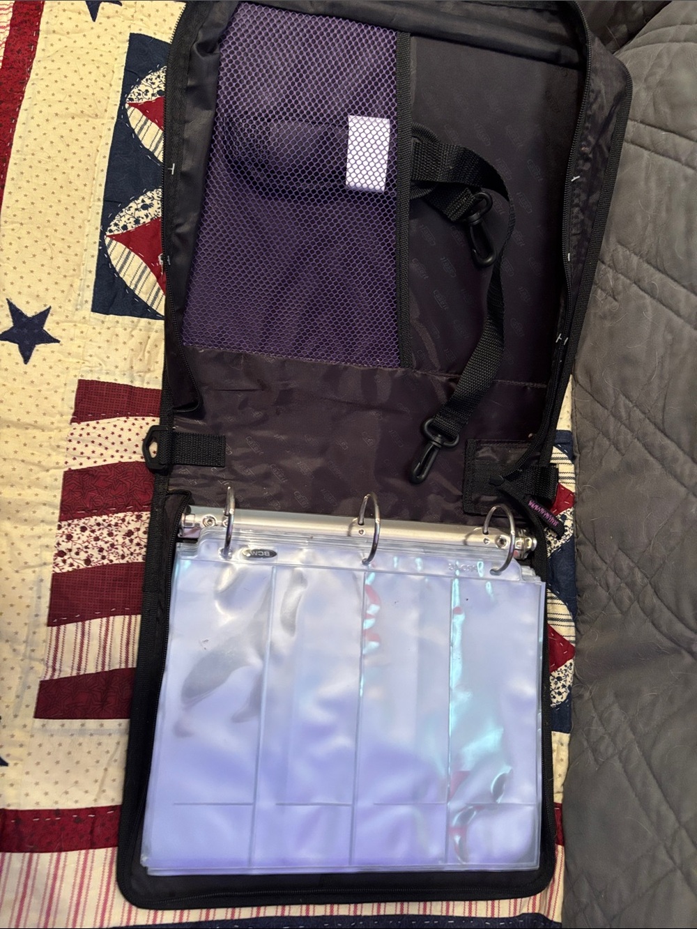 Iridescent Picture Binder with Black Travel Case